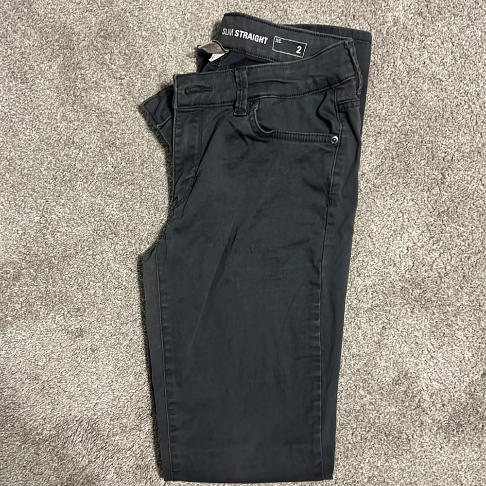 🎉 slim straight gray jeans